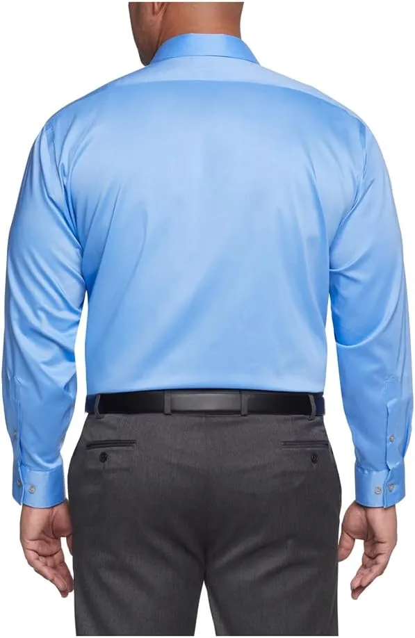 Van Heusen Men's Big Fit Dress Shirt Ultra Wrinkle Free Flex Collar Stretch (Big and Tall)
