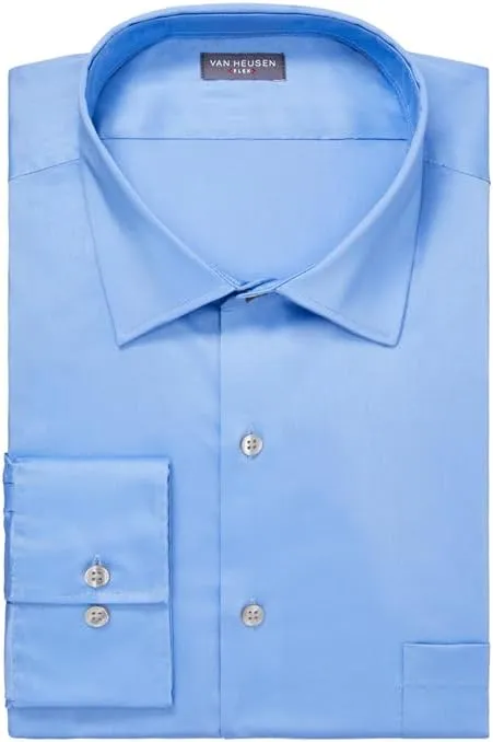 Van Heusen Men's Big Fit Dress Shirt Ultra Wrinkle Free Flex Collar Stretch (Big and Tall)