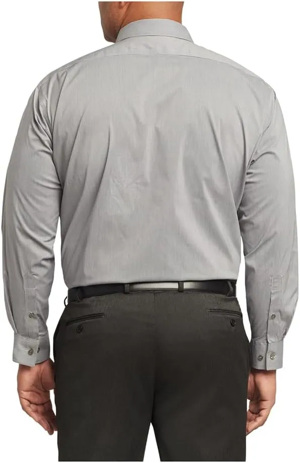 Van Heusen Men's Big Fit Dress Shirt Ultra Wrinkle Free Flex Collar Stretch (Big and Tall)
