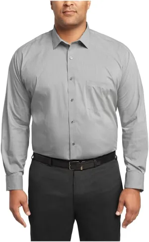 Van Heusen Men's Big Fit Dress Shirt Ultra Wrinkle Free Flex Collar Stretch (Big and Tall)