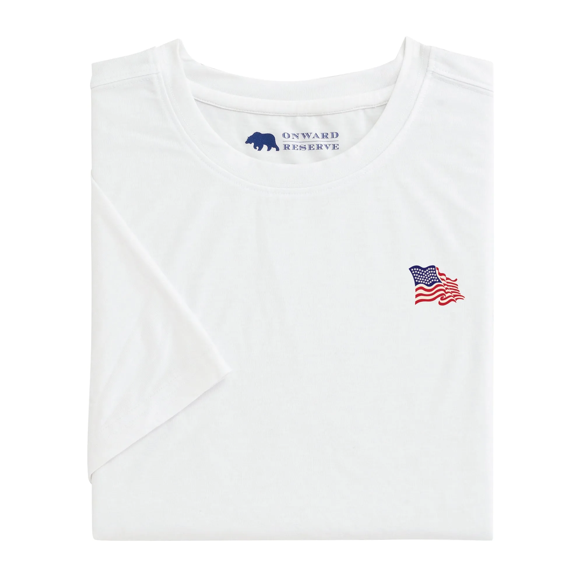 Vintage Flag Sport Tee - White