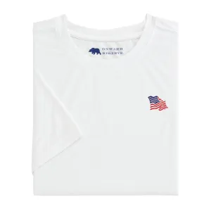 Vintage Flag Sport Tee - White