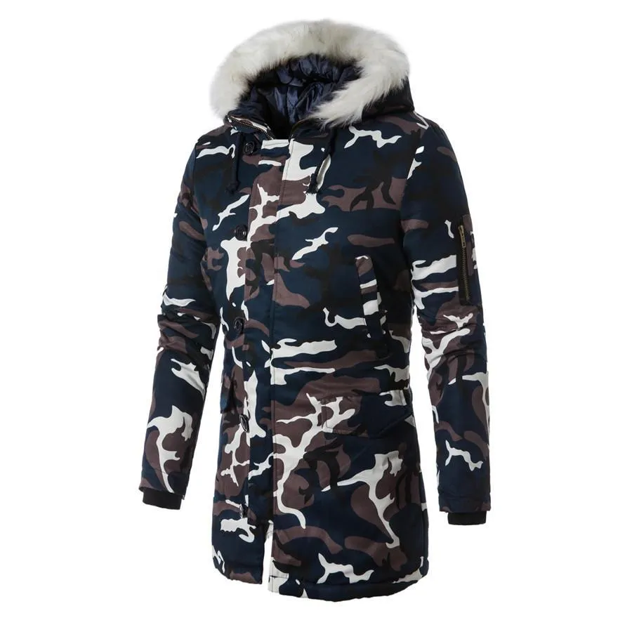 West Louis Winter Camouflage Fur Hood Parka
