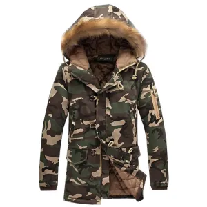 West Louis Winter Camouflage Fur Hood Parka