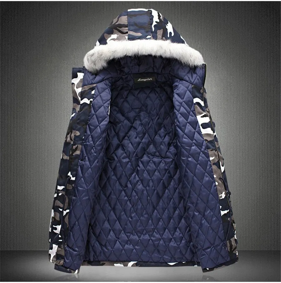 West Louis Winter Camouflage Fur Hood Parka