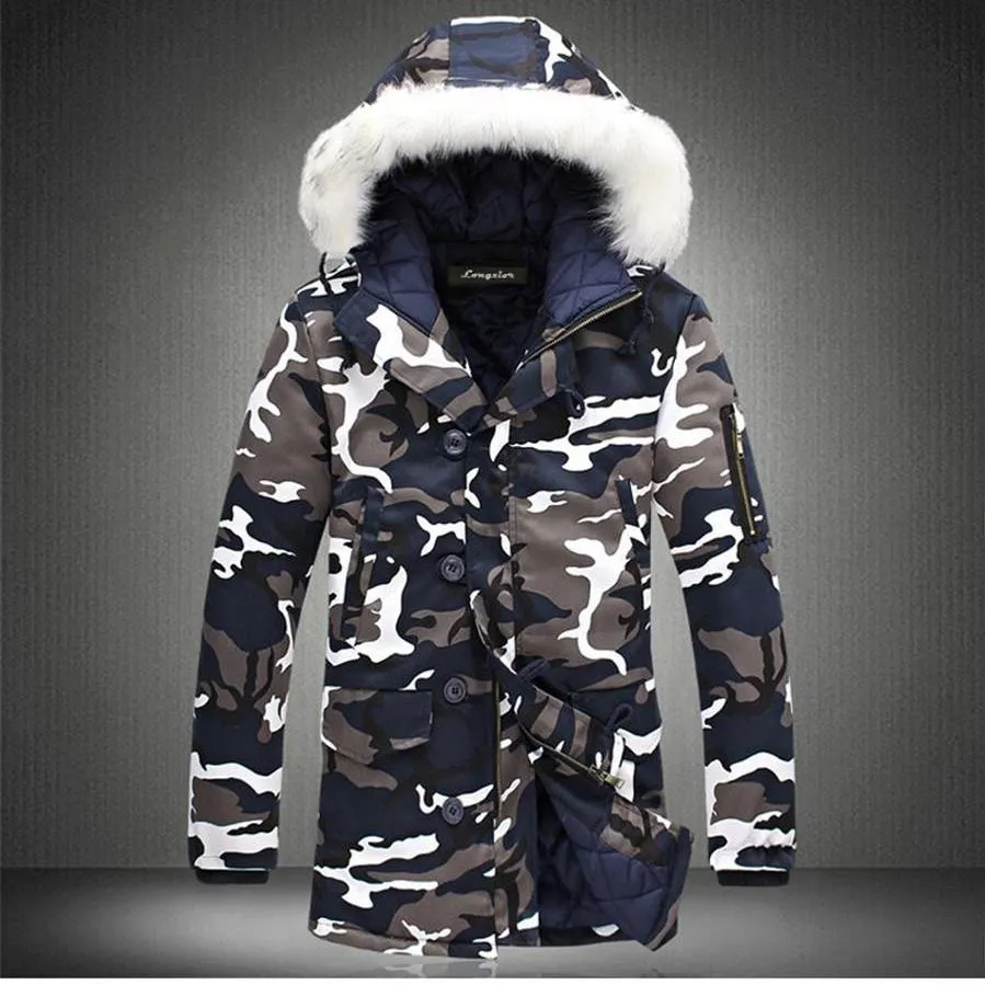 West Louis Winter Camouflage Fur Hood Parka