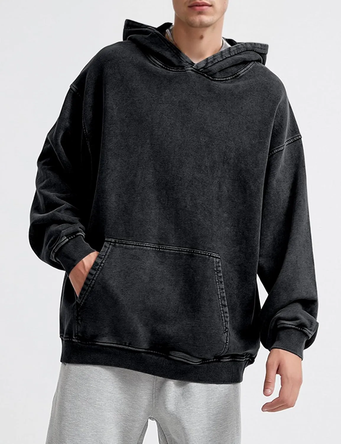 Women Mens Oversized Hoodies Pullover Acid Wash Cotton Vintage Hooded Sweatshirt Men Fleece Hoodie Streetwear