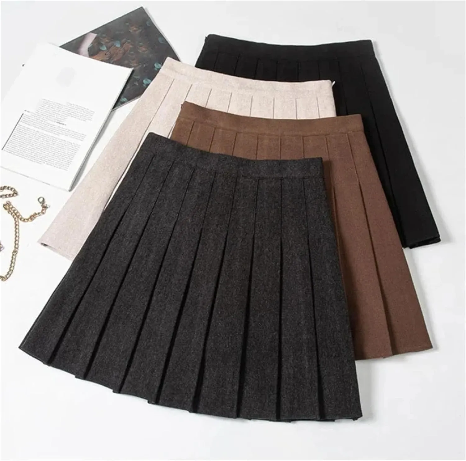 Women Pleated Skirt Clothes Woman Fashion Style Uniform Women High Waisted Sports Short Skirt