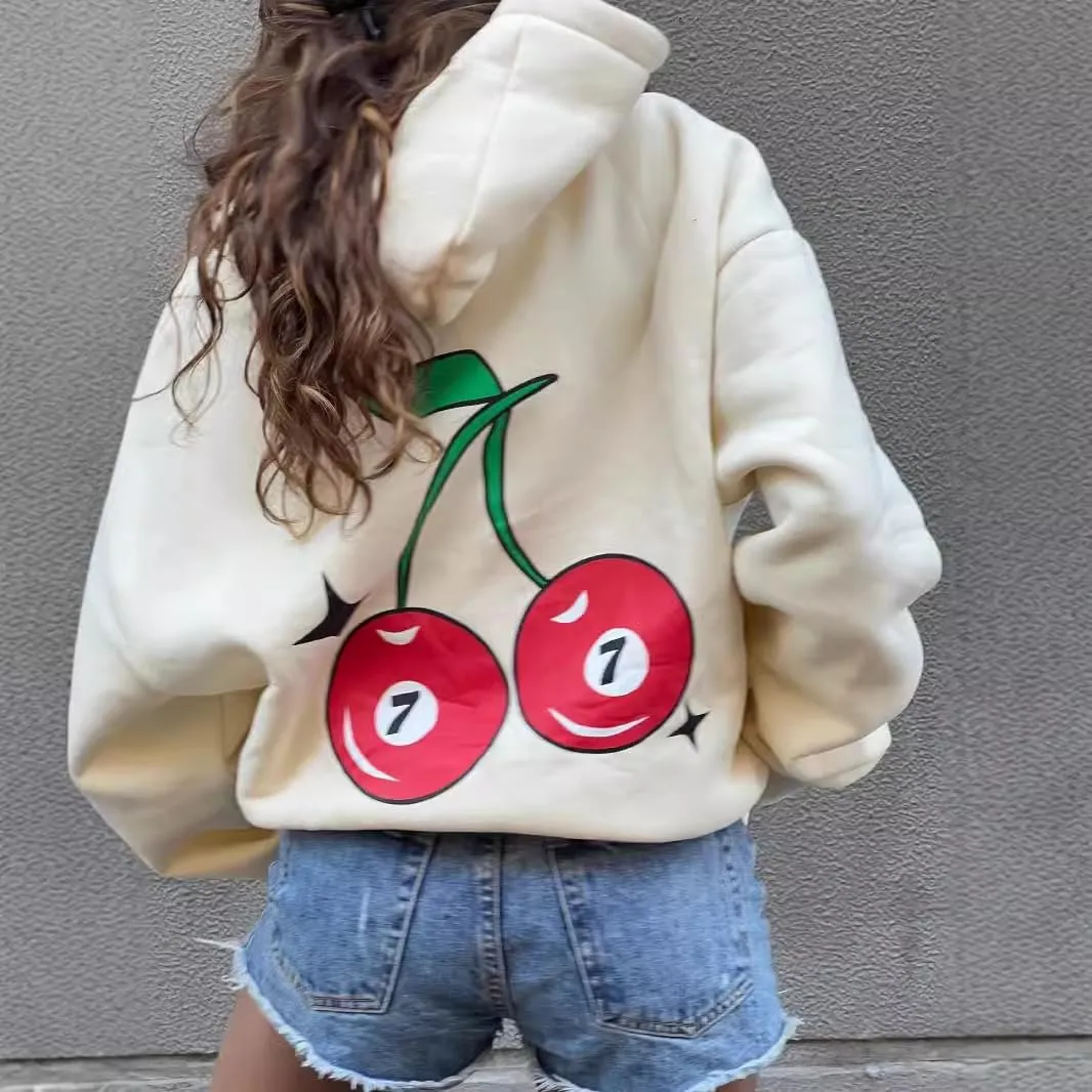 Women Y2k Star Graphic Print Hoodies Vintage Oversized Crew Neck Sweatshirt Teen Girls Pullover Top Preppy Clothes