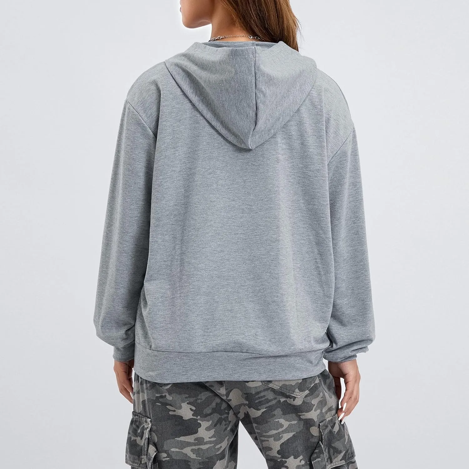 Women Y2k Zip Up Hoodie Vintage Graphic Oversized Sweatshirt Aesthetic Harajuku Teen Girls Jacket