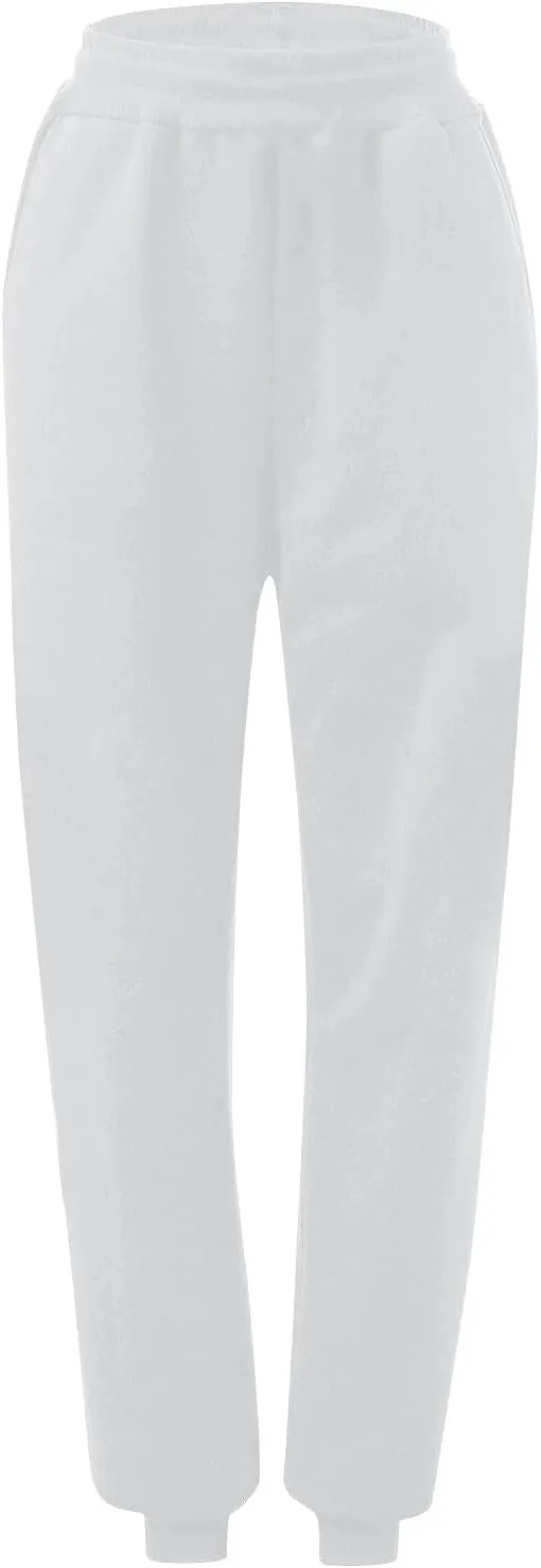 Womens High Waisted Sweatpants with Pockets 2024 Fall Y2k Jogger Pants Baggy Lounge Trousers Cinch Bottom Sweatpants