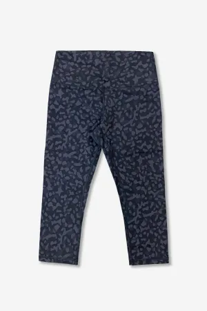 Women's Matte Flex Cropped Legging - Leopard
