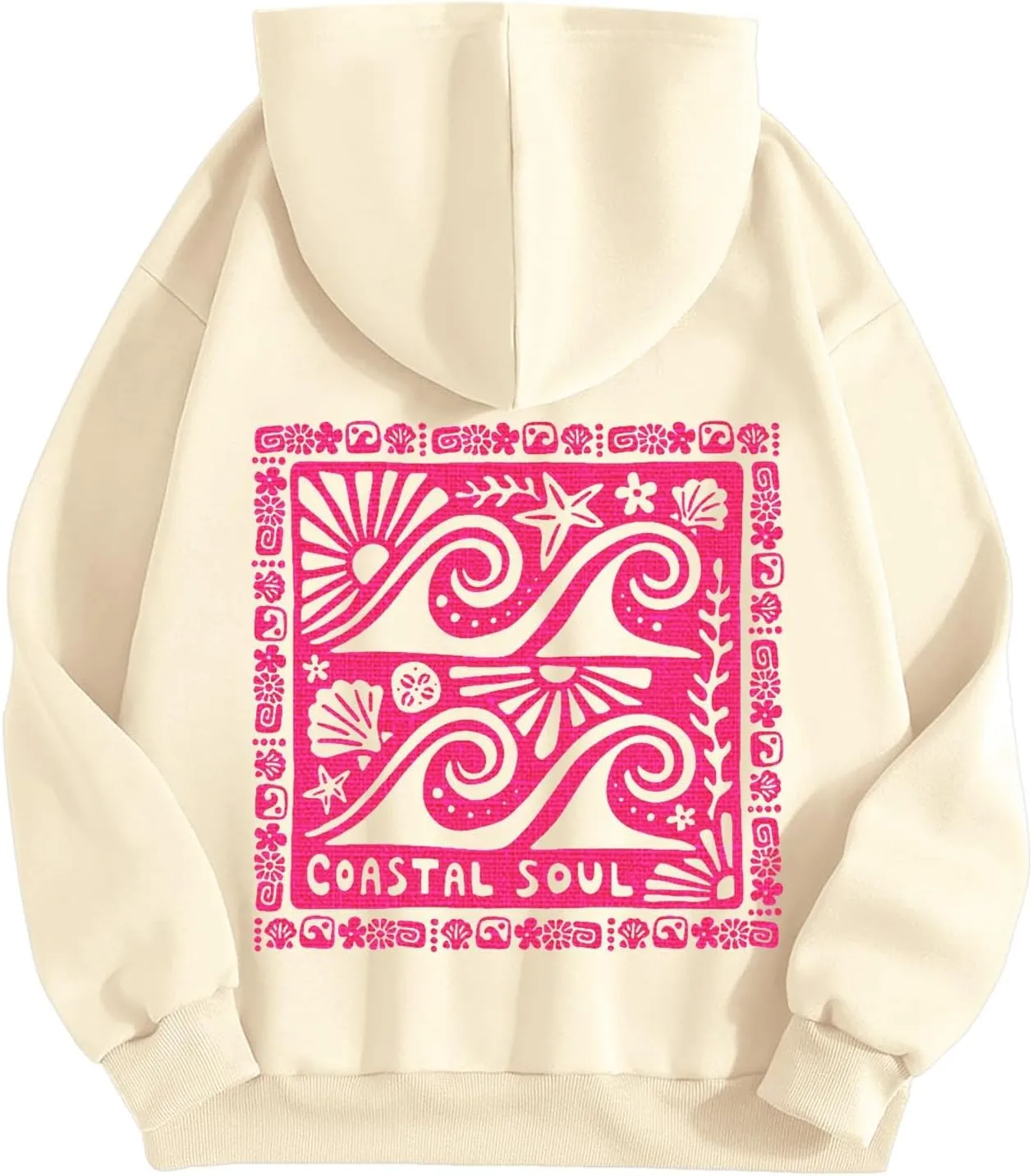 Women's Oversized Sweatshirt Graphic Hoodies Casual Long Sleeve Loose Pullover Tops with Pocket