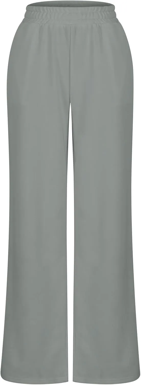 Women's Pants Baggy Sweatpants Wide Leg High Waist Sweatpants Casual Palazzo Pants Plus Size Loose Trousers Comfy Pant