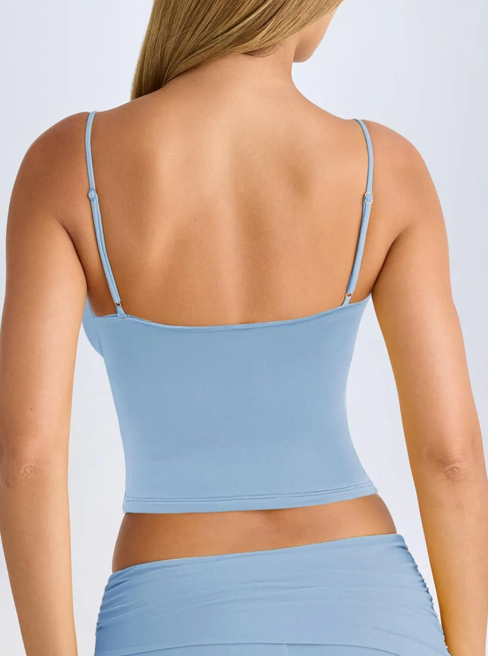 Women's Sexy Lace V Neck Spaghetti Strap Tank Top Sleeveless Double Lined Fitted Going Out Camisole Tops