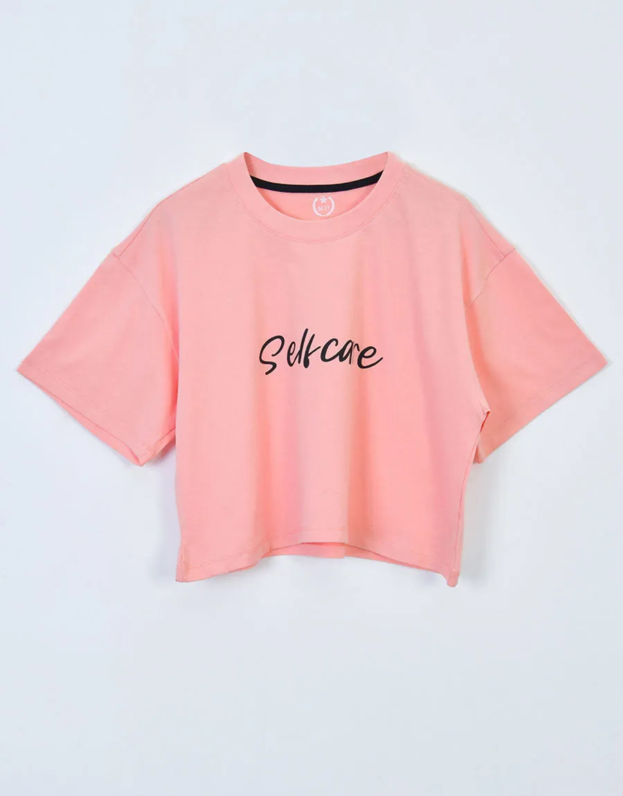 Women's Wellness Printed Crew Neck Tee Shirt