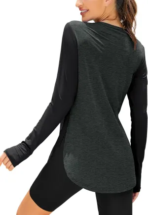 ZHENWEI Women's Long Sleeve Sun Shirt UV Protection Workout Tops Lightweight UPF 50  Golf Gym Hiking Shirts Outdoor Clothing