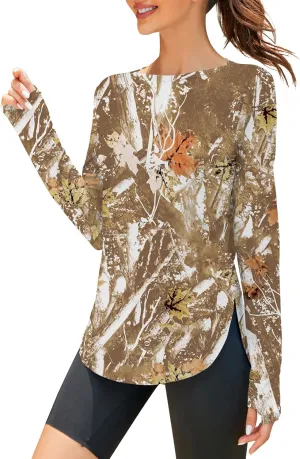 ZHENWEI Women's Long Sleeve Sun Shirt UV Protection Workout Tops Lightweight UPF 50  Golf Gym Hiking Shirts Outdoor Clothing